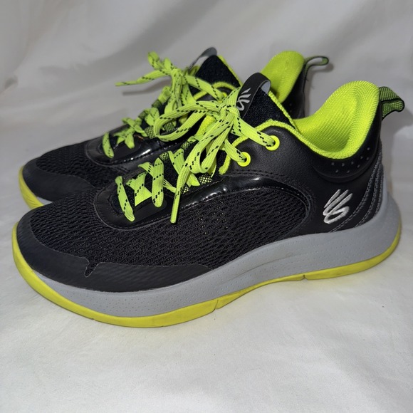Under Armour  Steph Curry GS 3Z6 Size 6 Y  Kids‎ Sneaker Black/Lime New In Box - Picture 1 of 7
